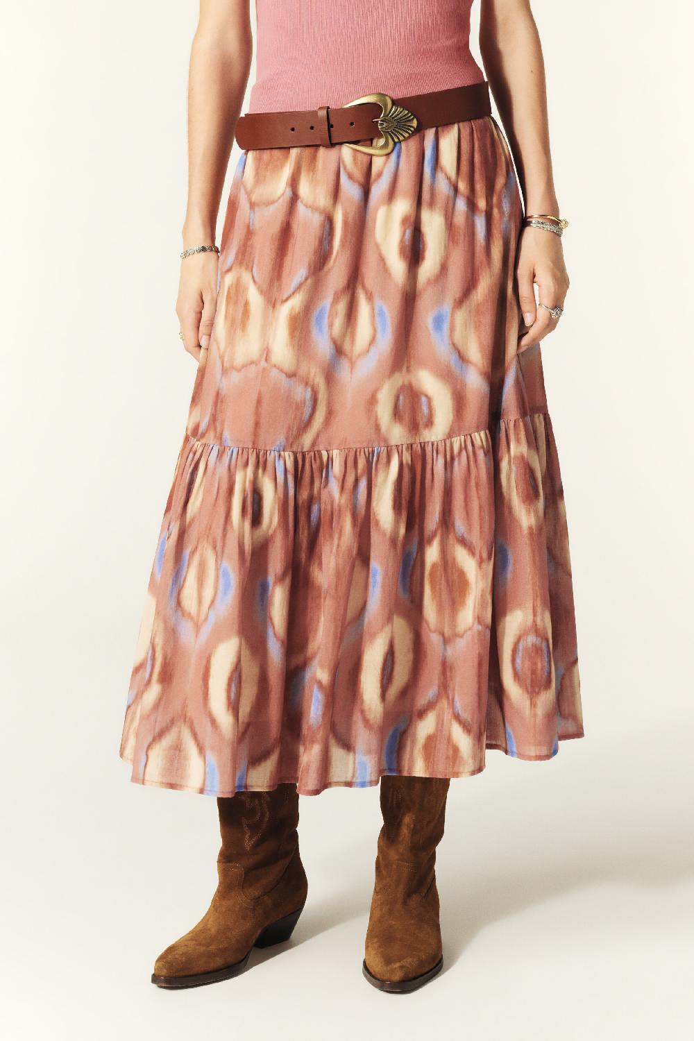 Ba&sh Jupe Fluide Midi Clarie Rose