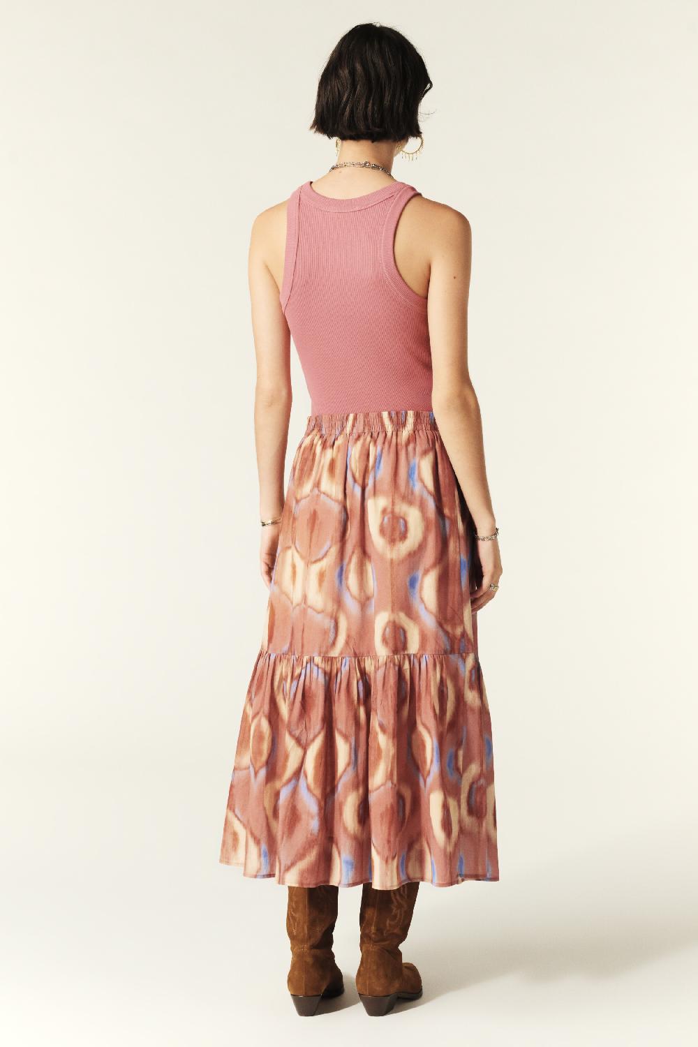 Ba&sh Jupe Fluide Midi Clarie Rose