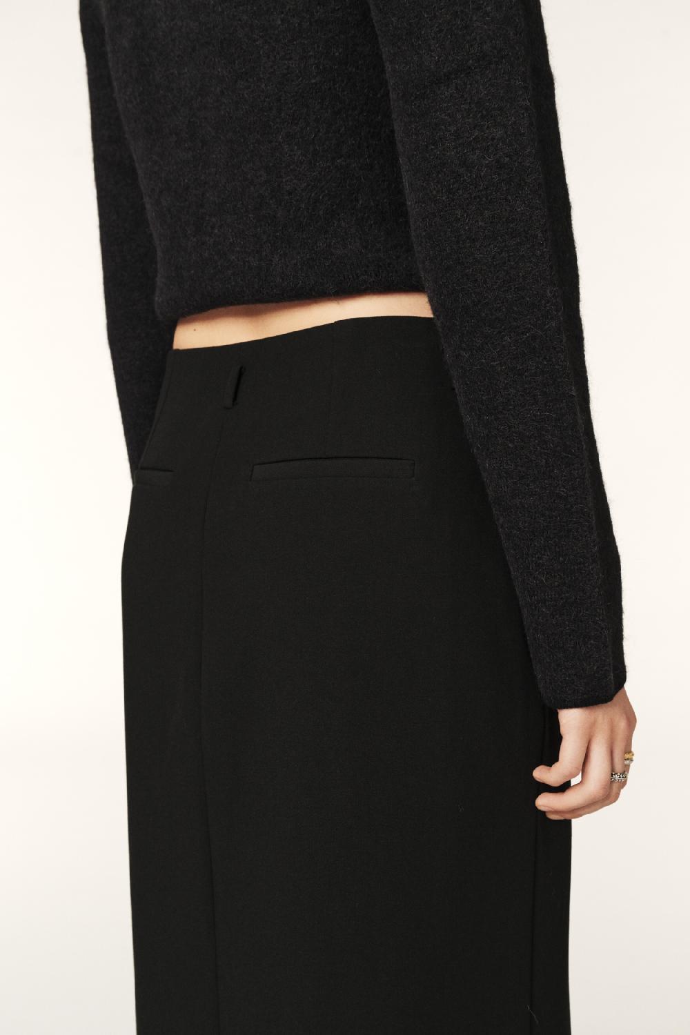 Ba&sh Jupe Longue Colonne Chirli Noir