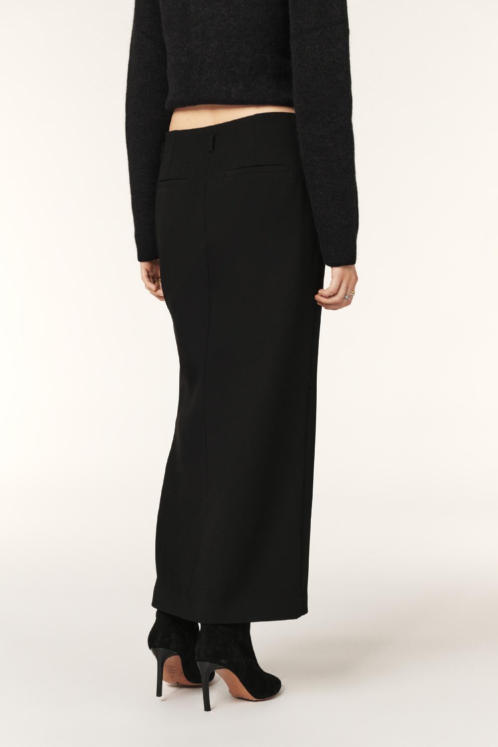 Ba&sh Jupe Longue Colonne Chirli Noir