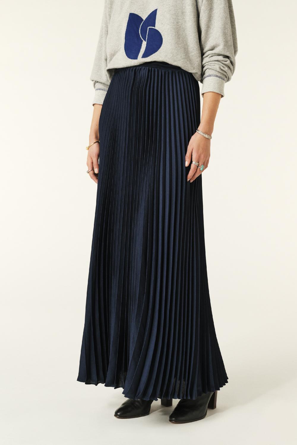 Ba&sh Jupe Longueur Maxi Wow Marine