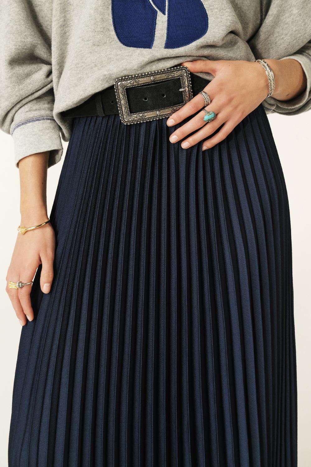 Ba&sh Jupe Longueur Maxi Wow Marine