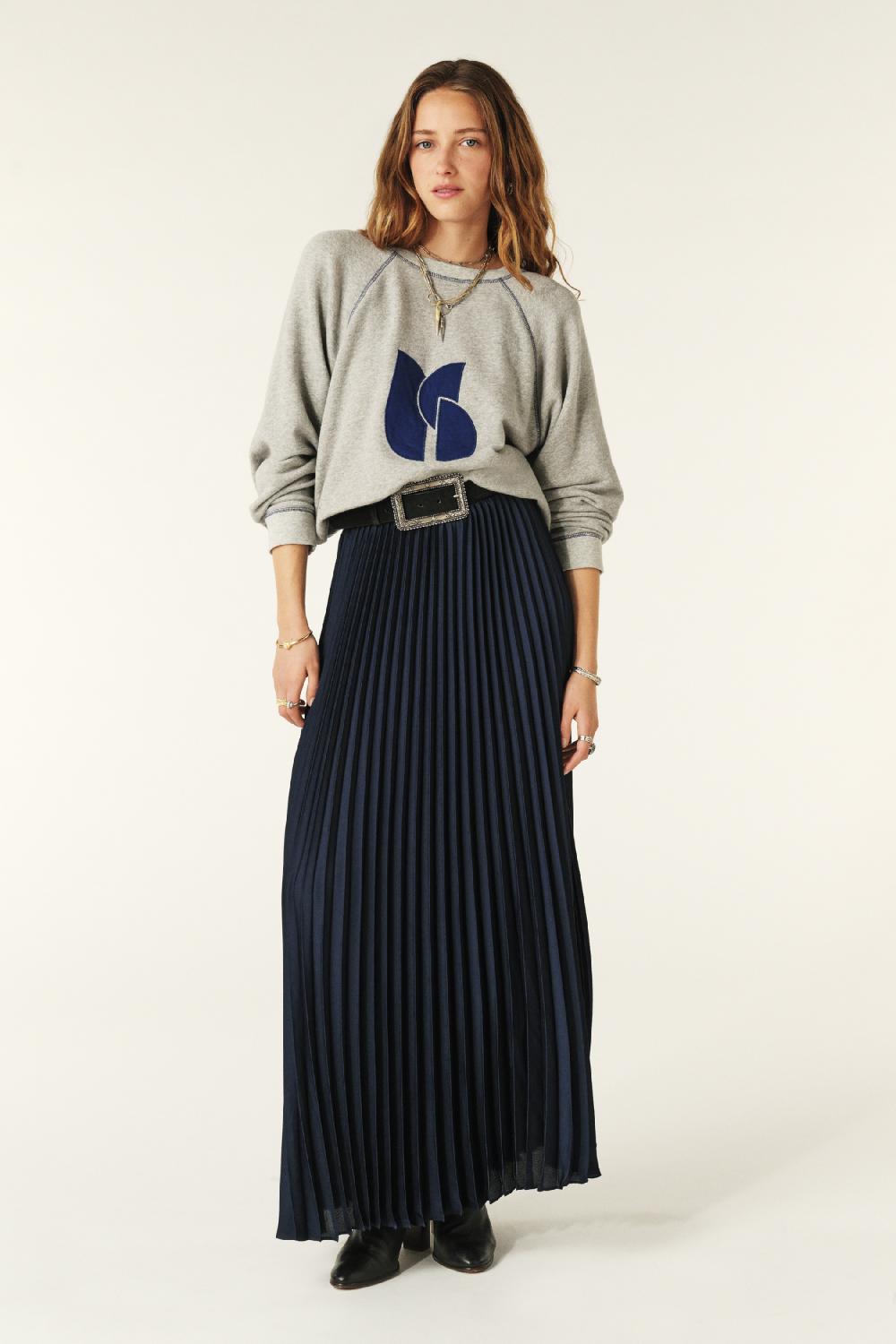 ba&sh Jupe Longueur Maxi Wow Marine