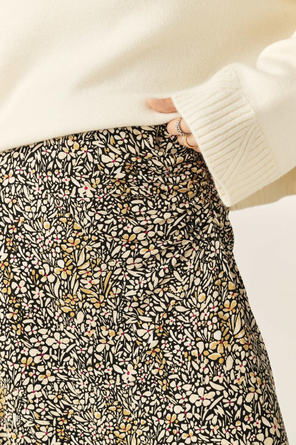 Ba&sh Jupe Longueur Midi Slopa Beige