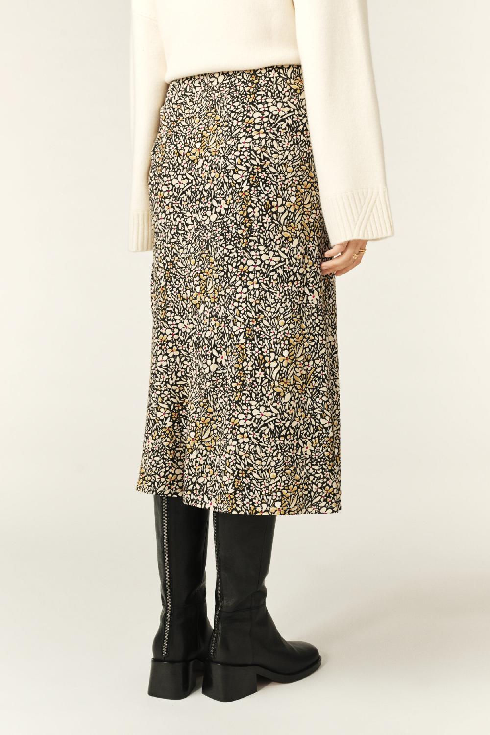 Ba&sh Jupe Longueur Midi Slopa Beige