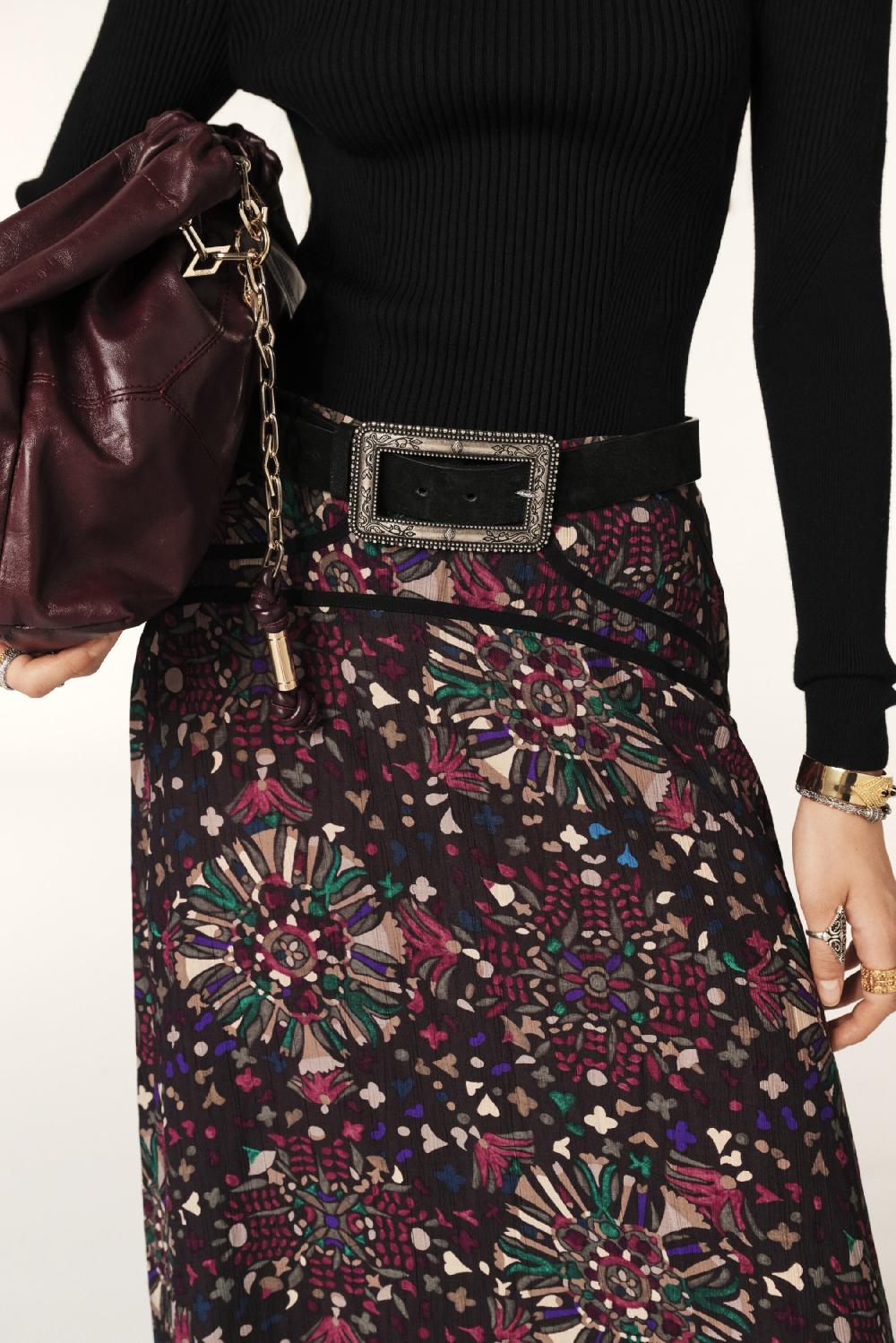 Ba&sh Jupe Midi AsyméTrique Friea Gris