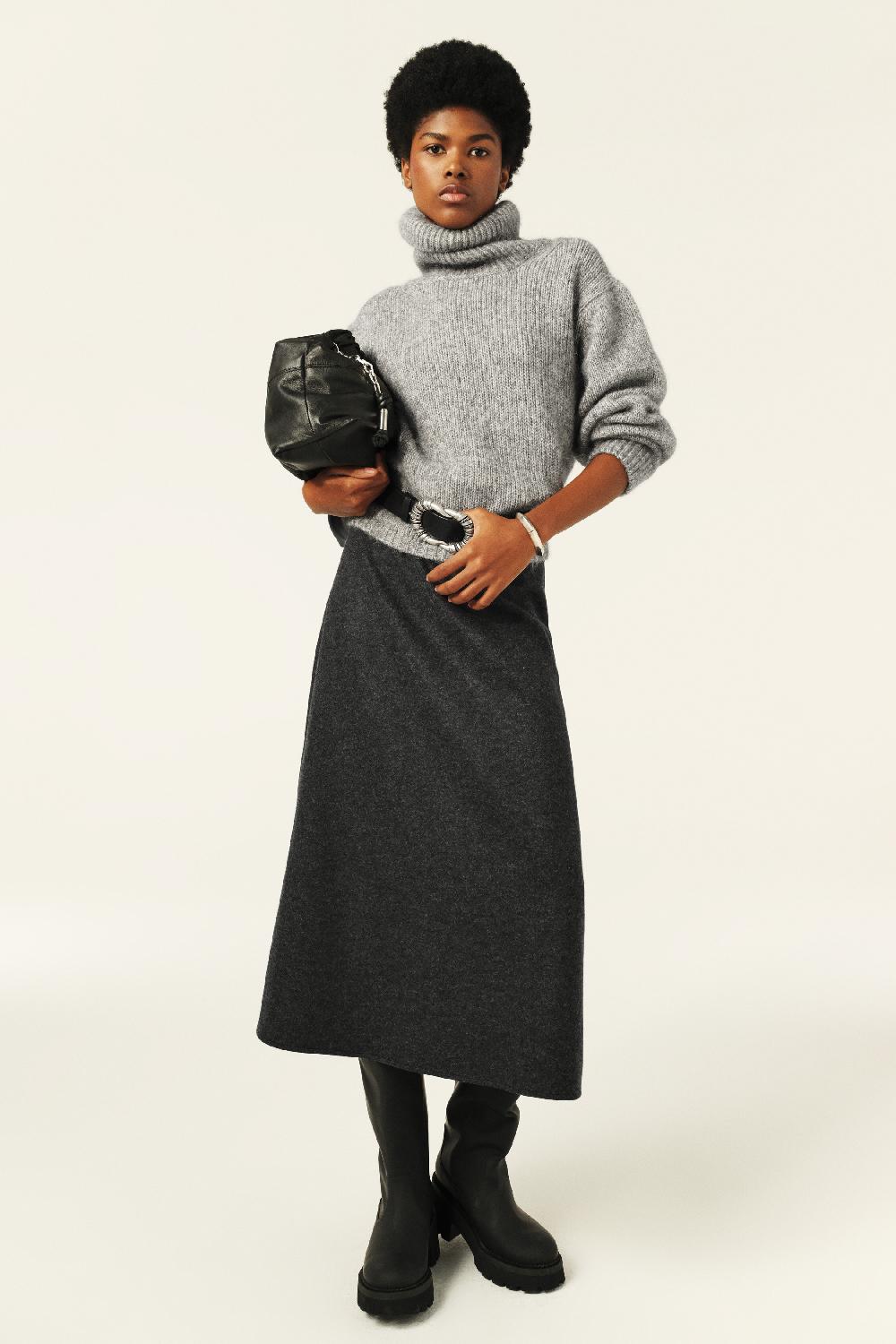 Ba&sh Jupe Midi Aymy Gris