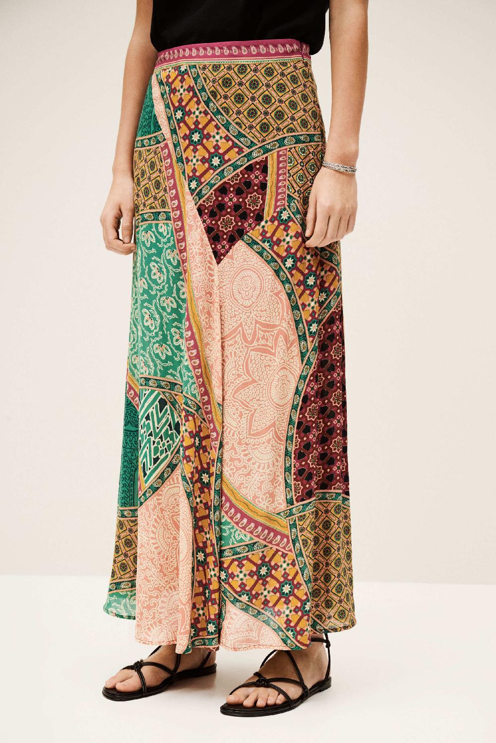 Ba&sh Jupe Midi Fluide Fancy Multi