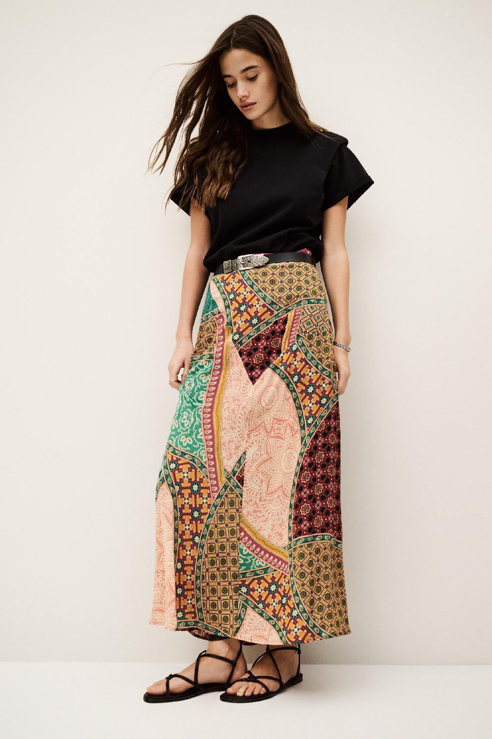 Ba&sh Jupe Midi Fluide Fancy Multi