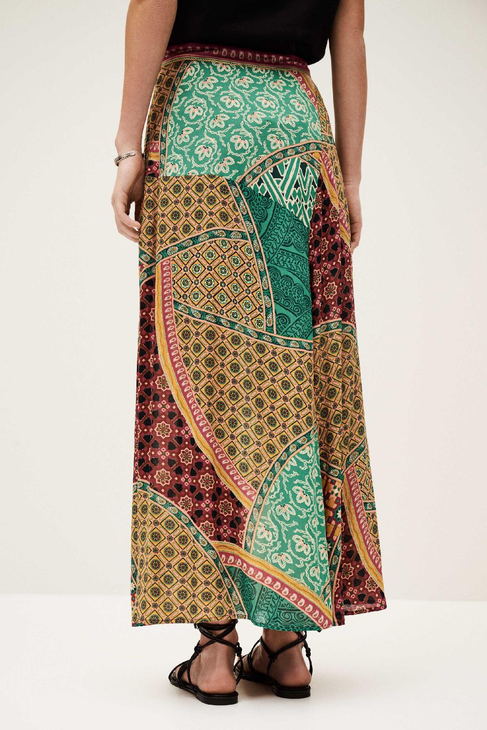 Ba&sh Jupe Midi Fluide Fancy Multi