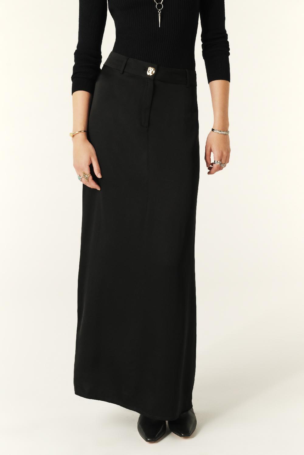 Ba&sh Jupe Midi Jess Noir