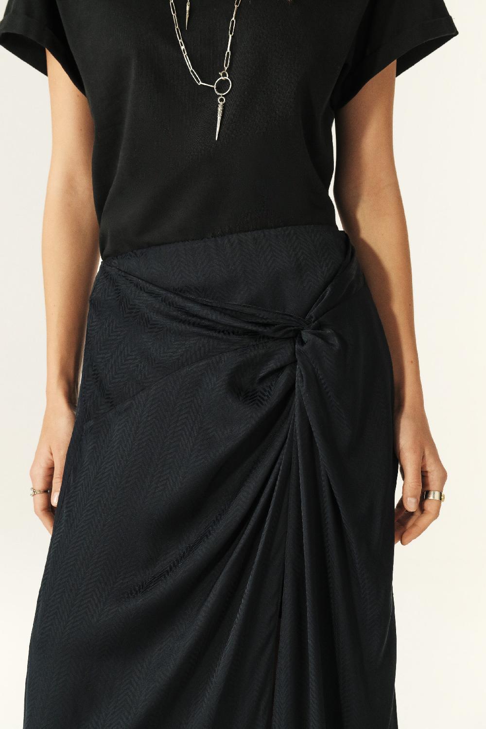 Ba&sh Jupe Midi Nelly Navy