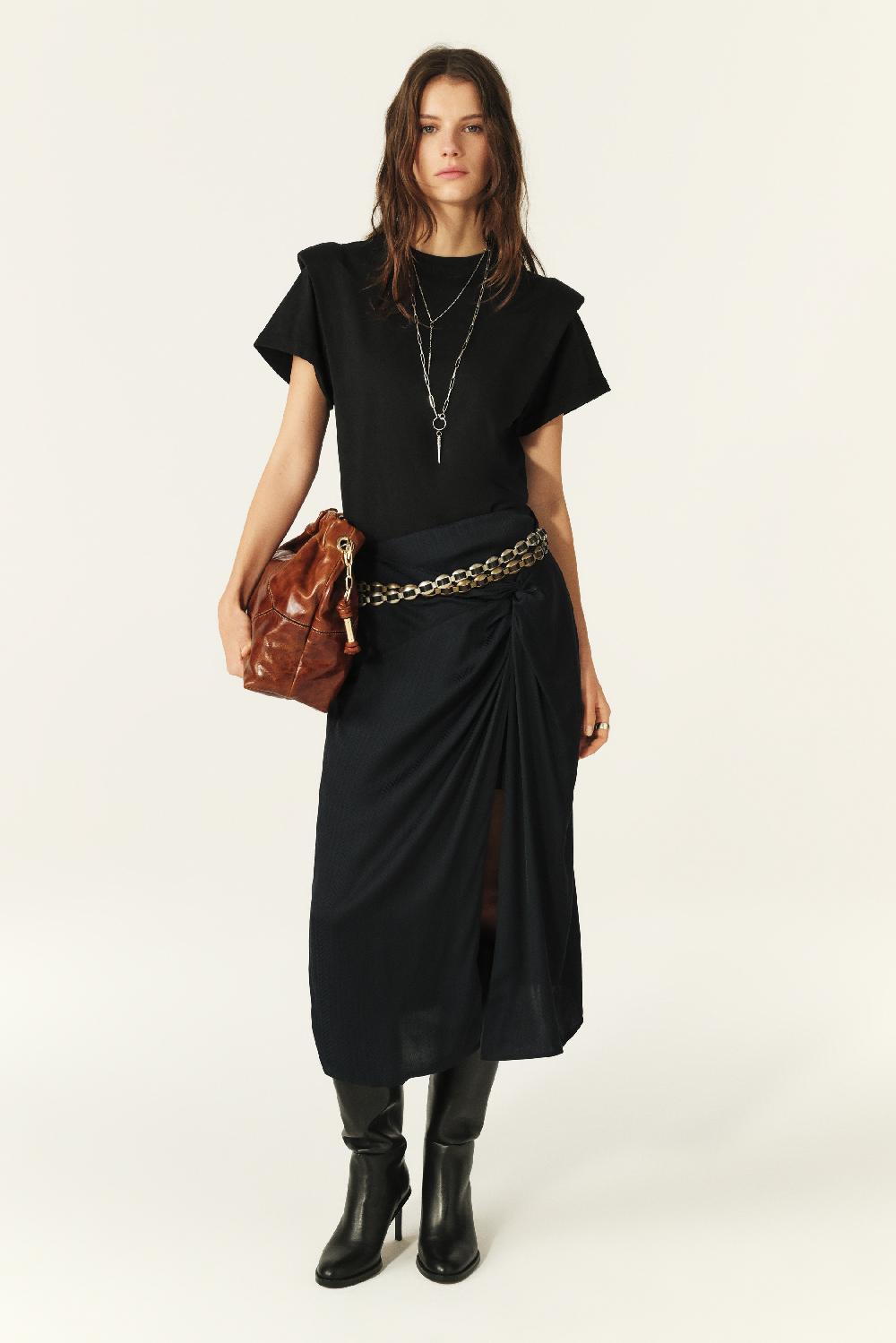 Ba&sh Jupe Midi Nelly Navy