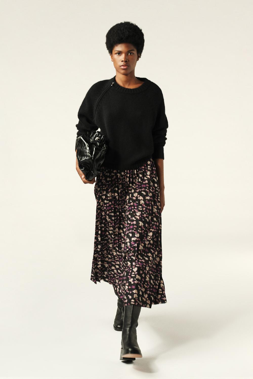 Ba&sh Jupe Midi PlisséE Malicia Rouge