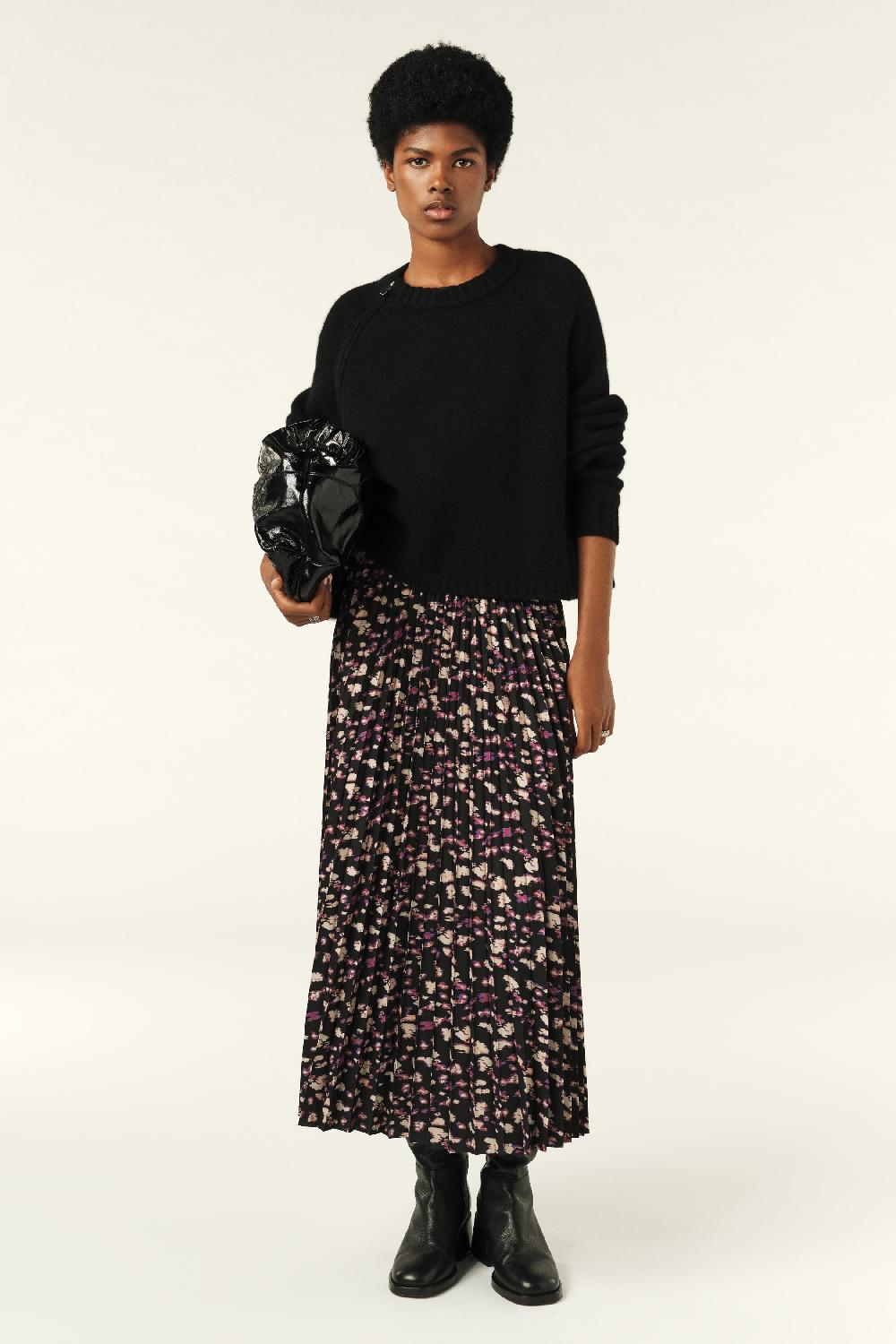 ba&sh Jupe Midi PlisséE Malicia Rouge