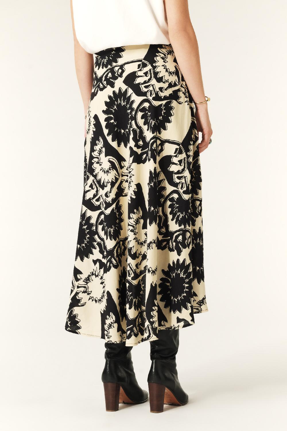 Ba&sh Jupe Midi Portefeuille Fybo Noir