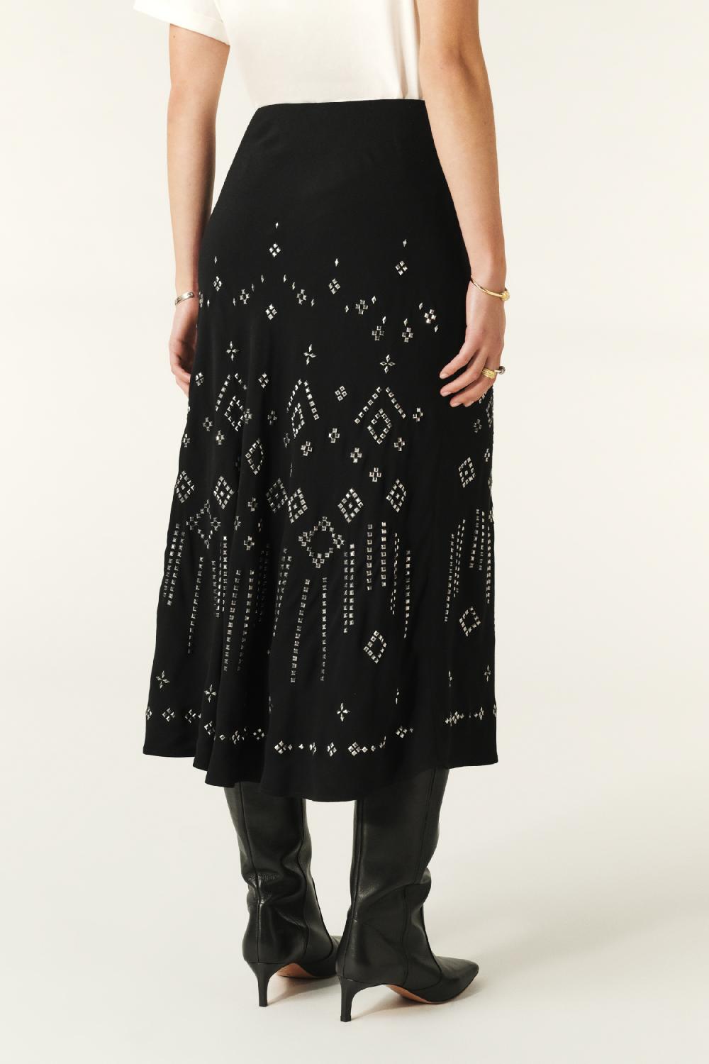 Ba&sh Jupe Midi Suez Noir