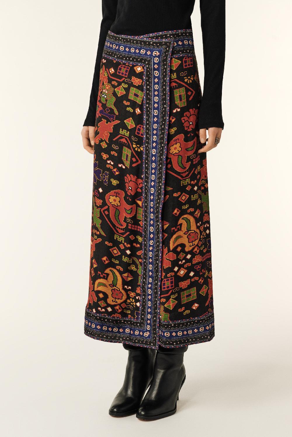 Ba&sh Jupe Portefeuille Varper Noir