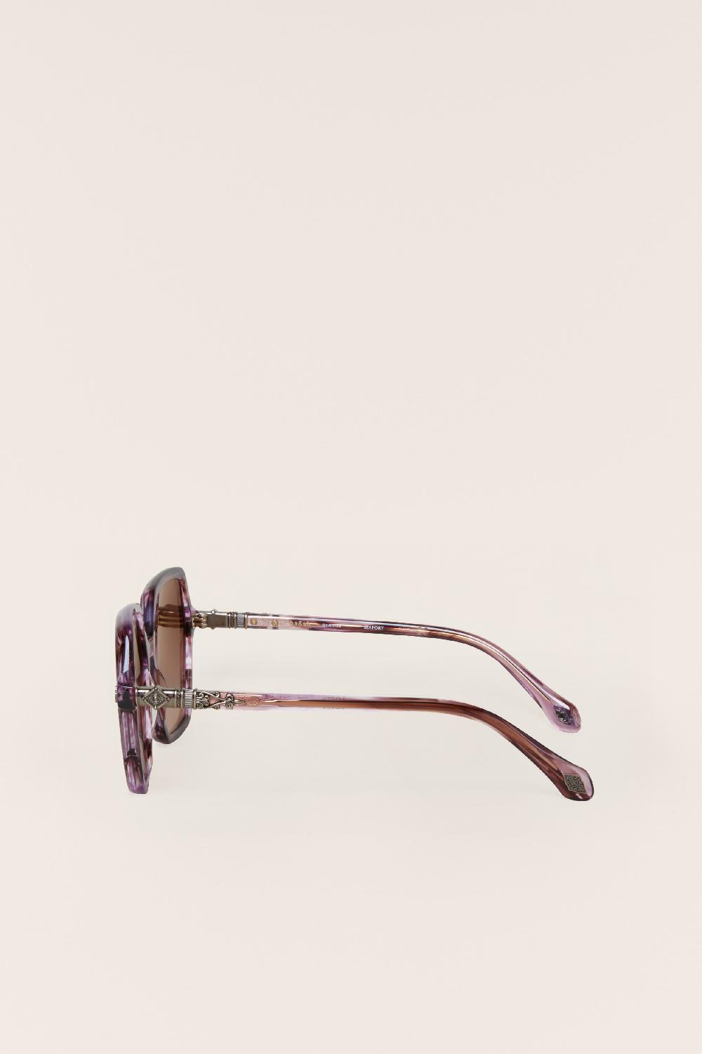Ba&sh Lunettes Soleil Hexagonales Lotty Rose