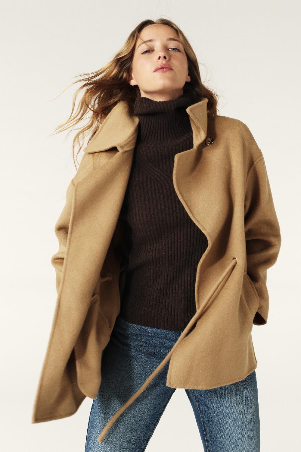 Ba&sh Manteau Ample Kam Marron