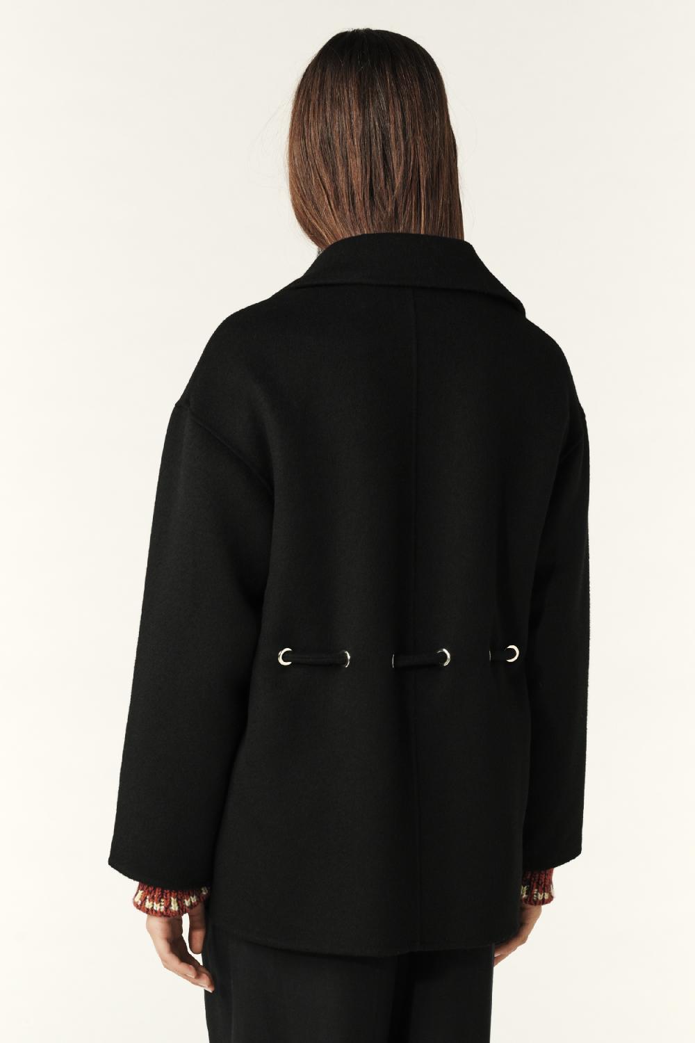 Ba&sh Manteau Ample Kam Noir