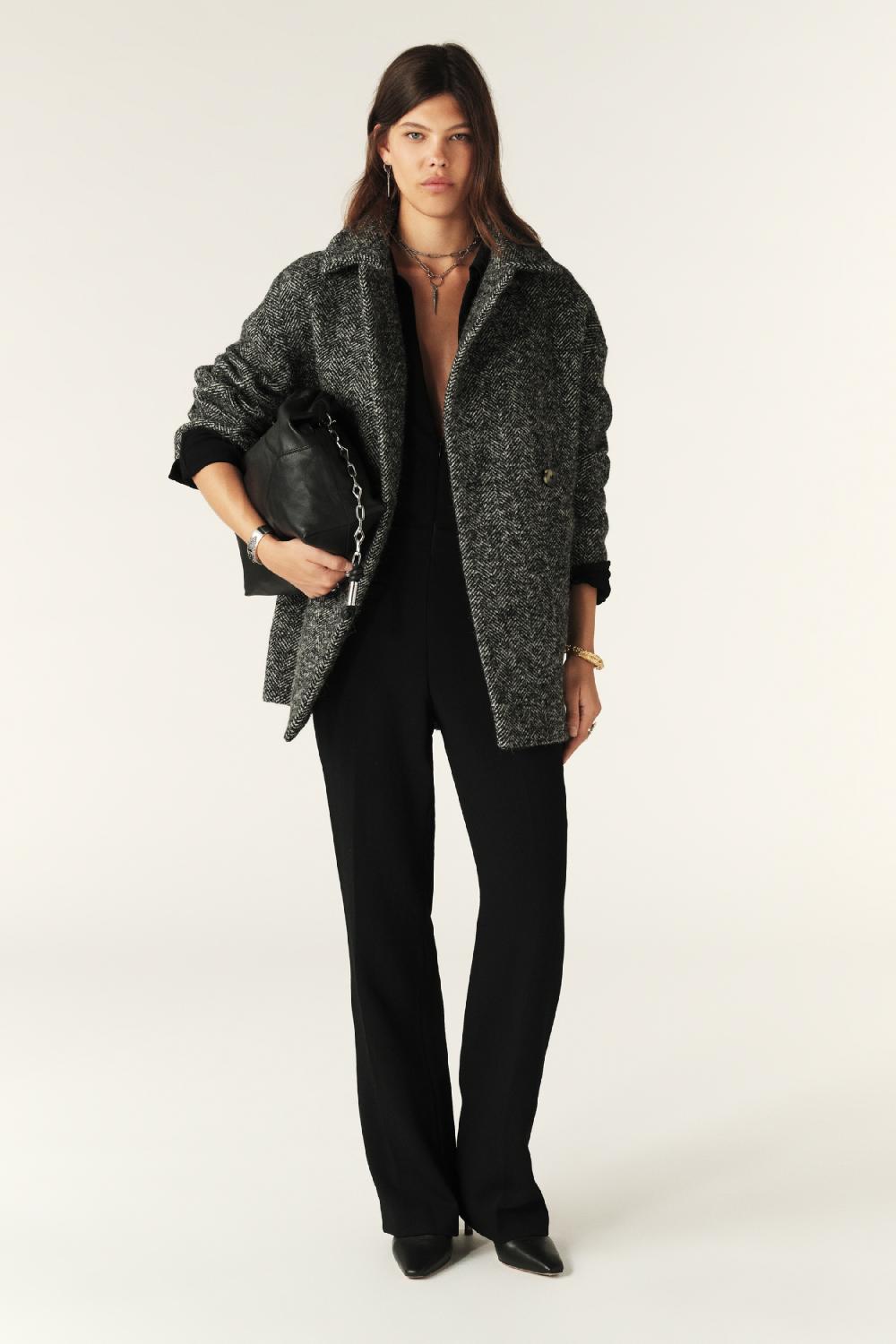 Ba&sh Manteau Boule Tolsom Gris