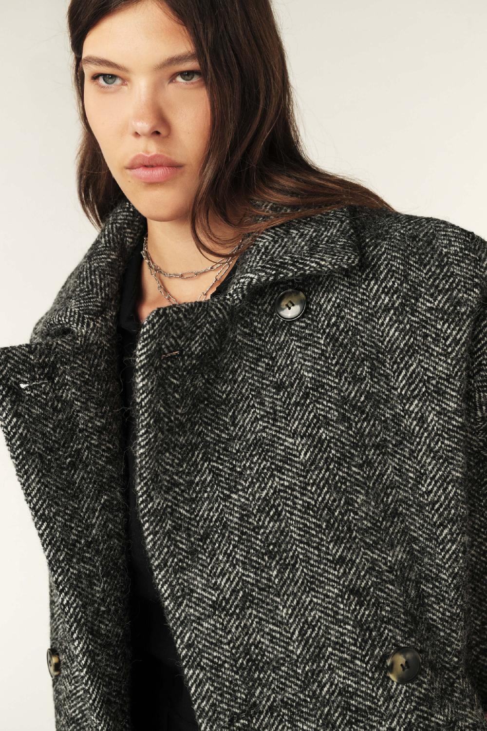 Ba&sh Manteau Boule Tolsom Gris