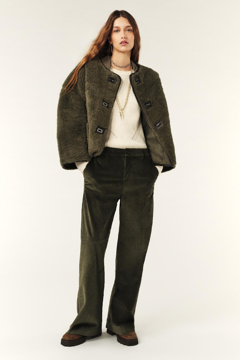 Ba&sh Manteau Court Maury Kaki