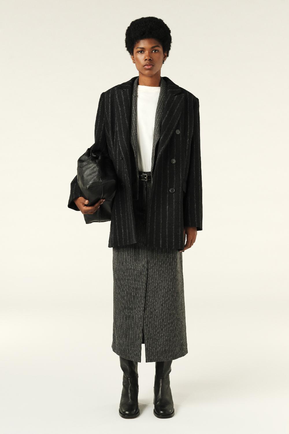 Ba&sh Manteau Court Muse Gris