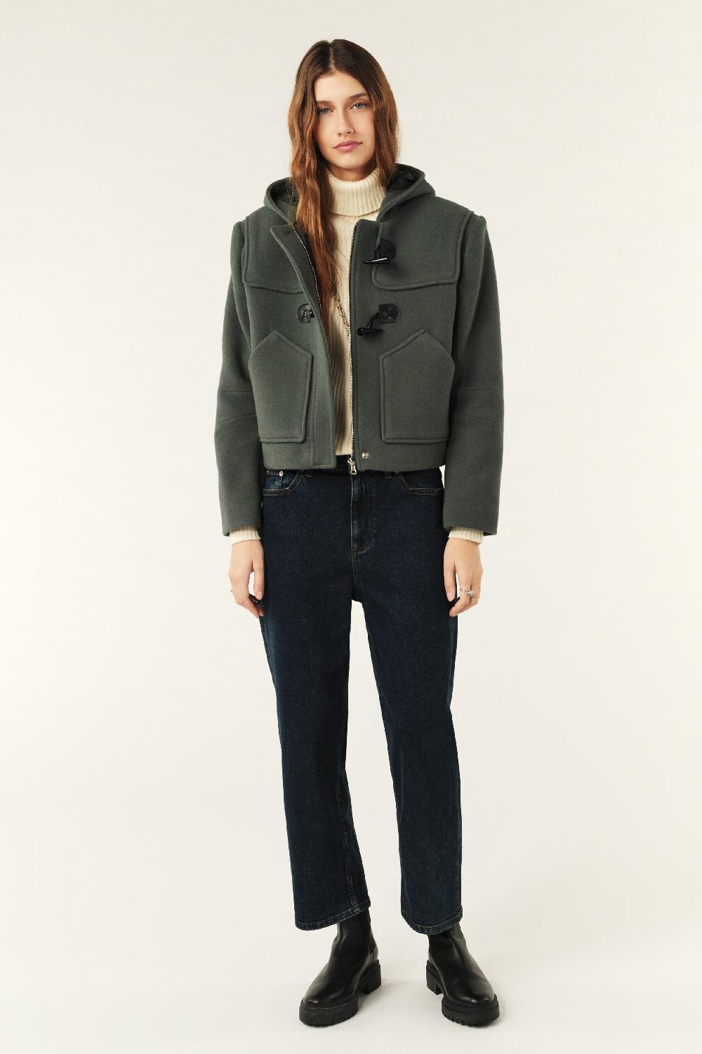 Ba&sh Manteau Court Paimee Vert