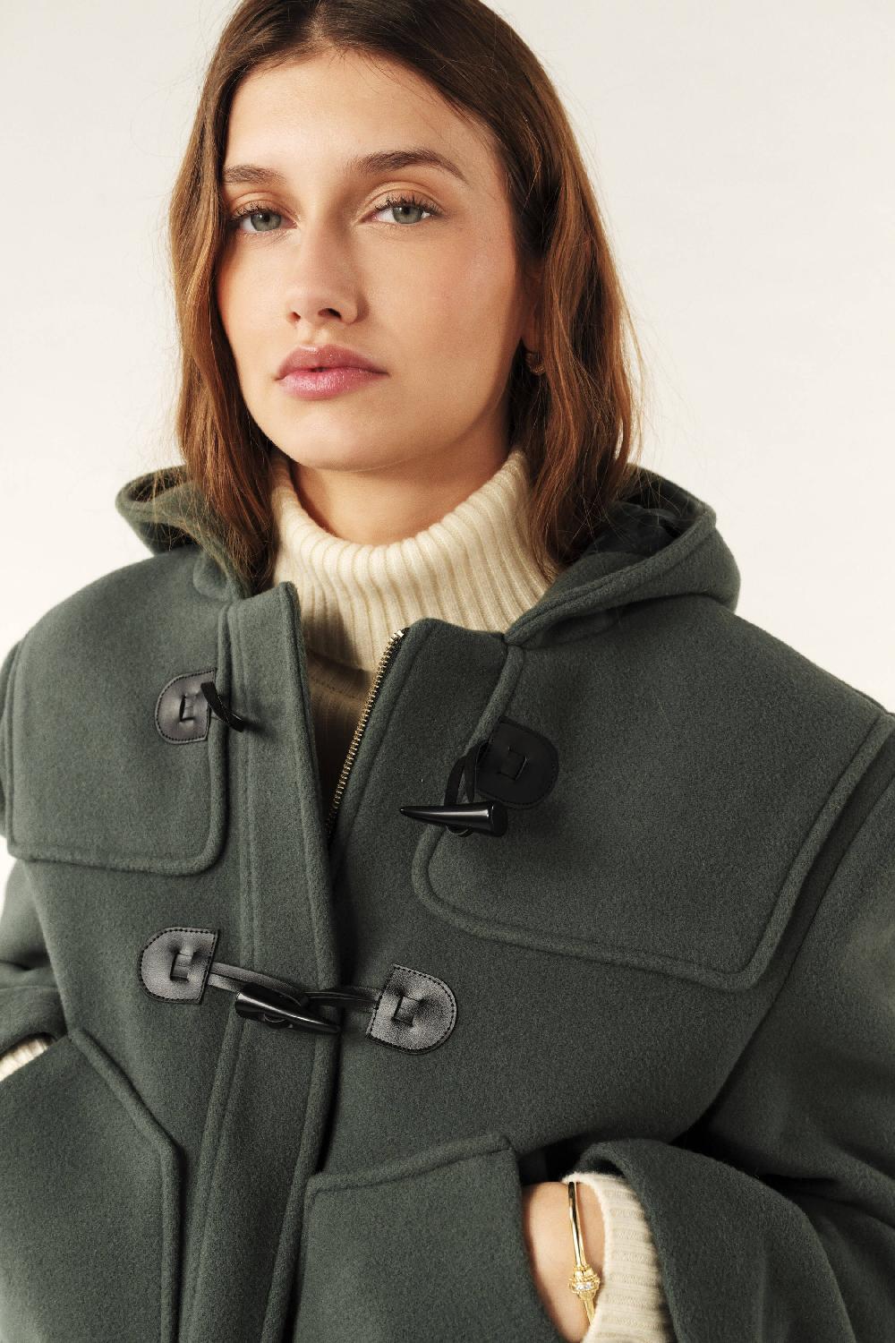 Ba&sh Manteau Court Paimee Vert