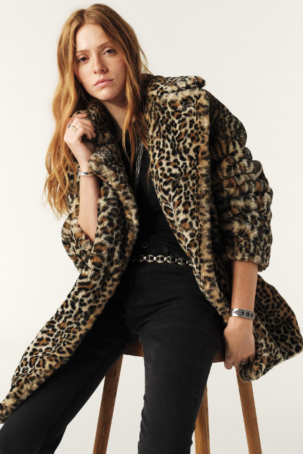 Ba&sh Manteau Longueur Midi Jade Naturel