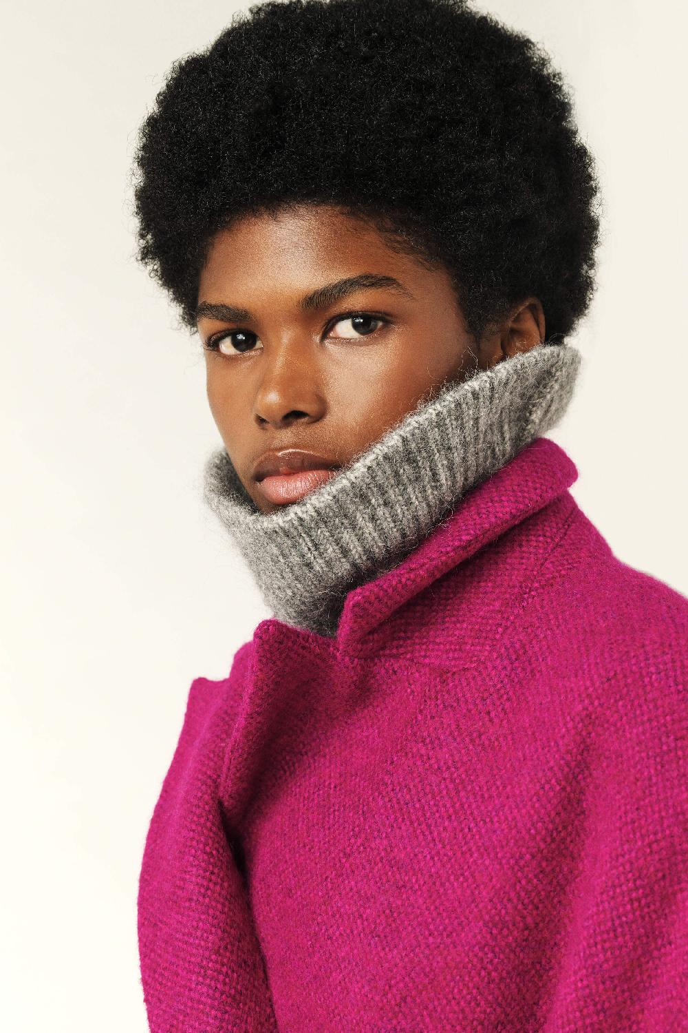 Ba&sh Manteau Oversize Tao Fuchsia