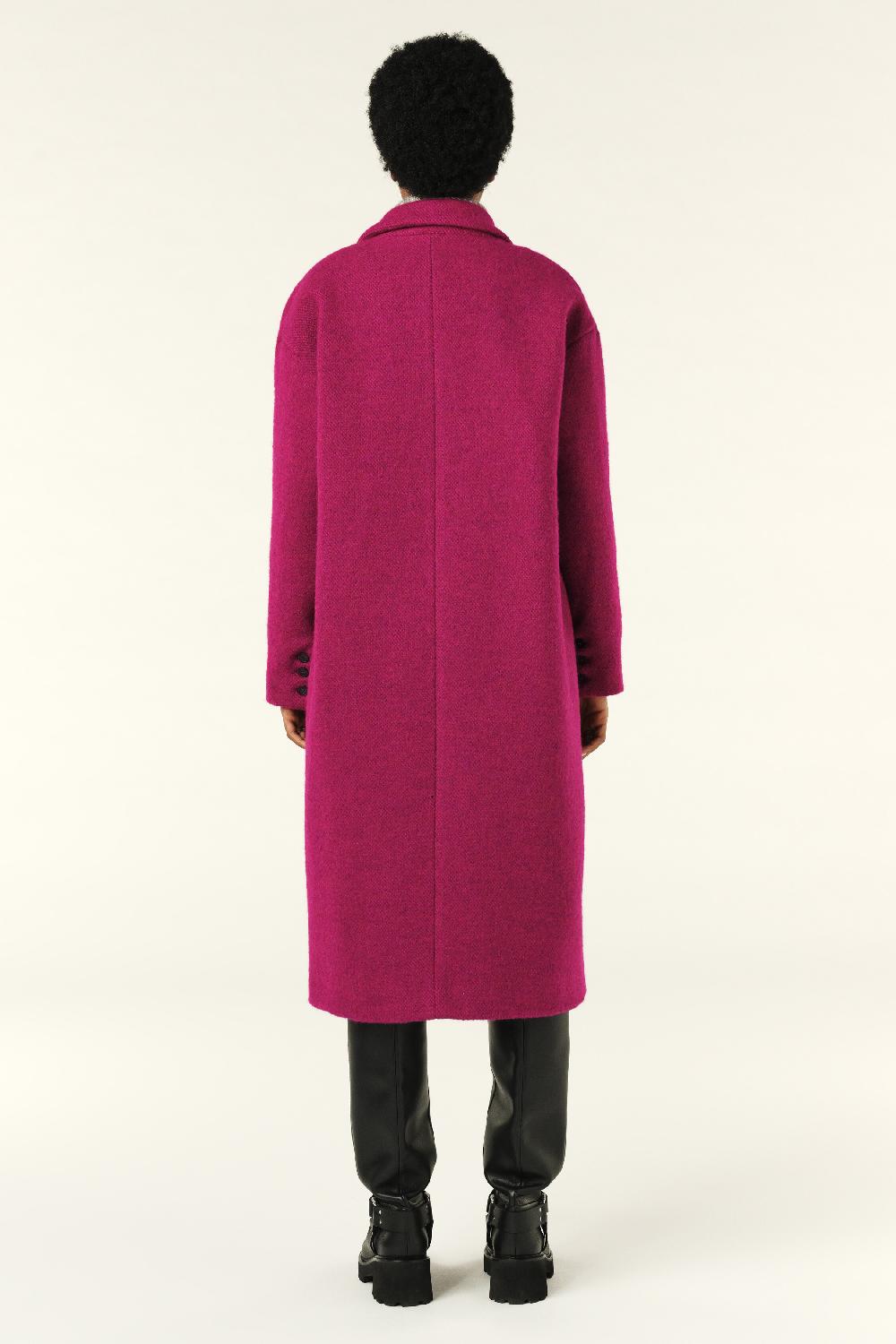 Ba&sh Manteau Oversize Tao Fuchsia
