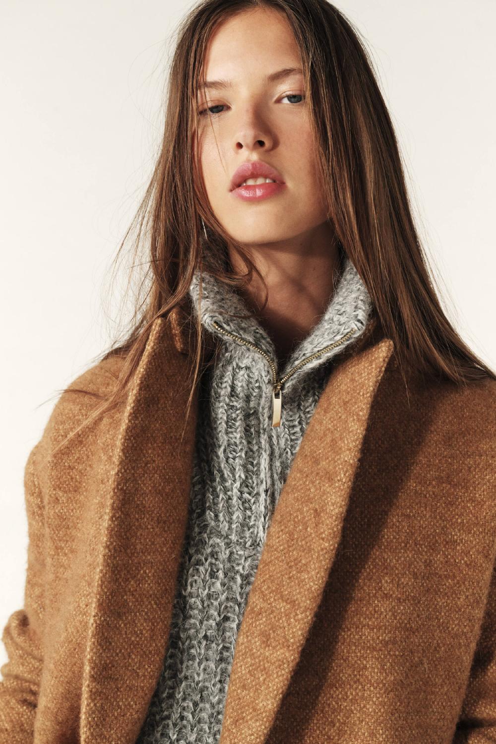 Ba&sh Manteau Oversize Tao Marron