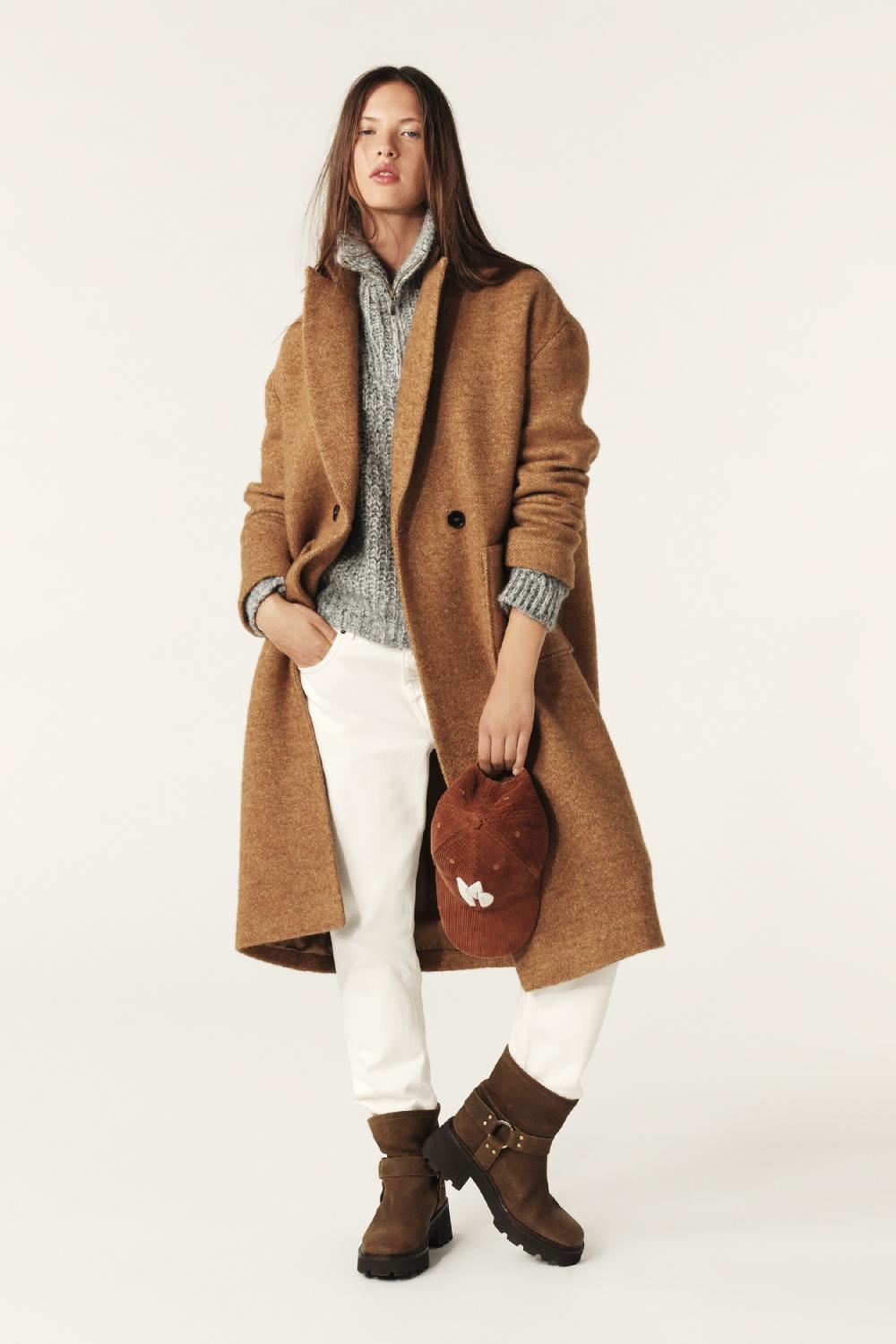 ba&sh Manteau Oversize Tao Marron