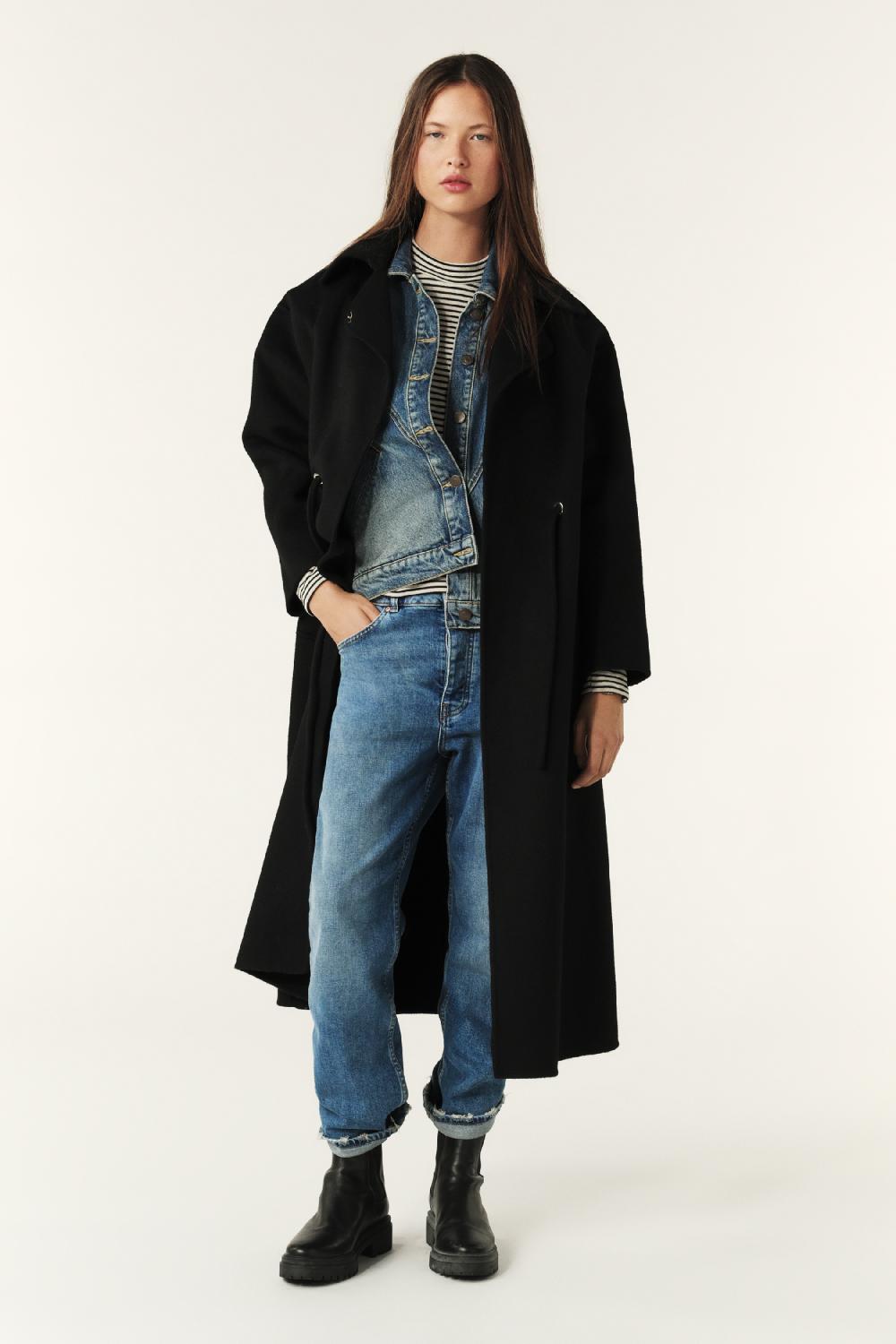 Ba&sh Manteau Trench Kate Noir