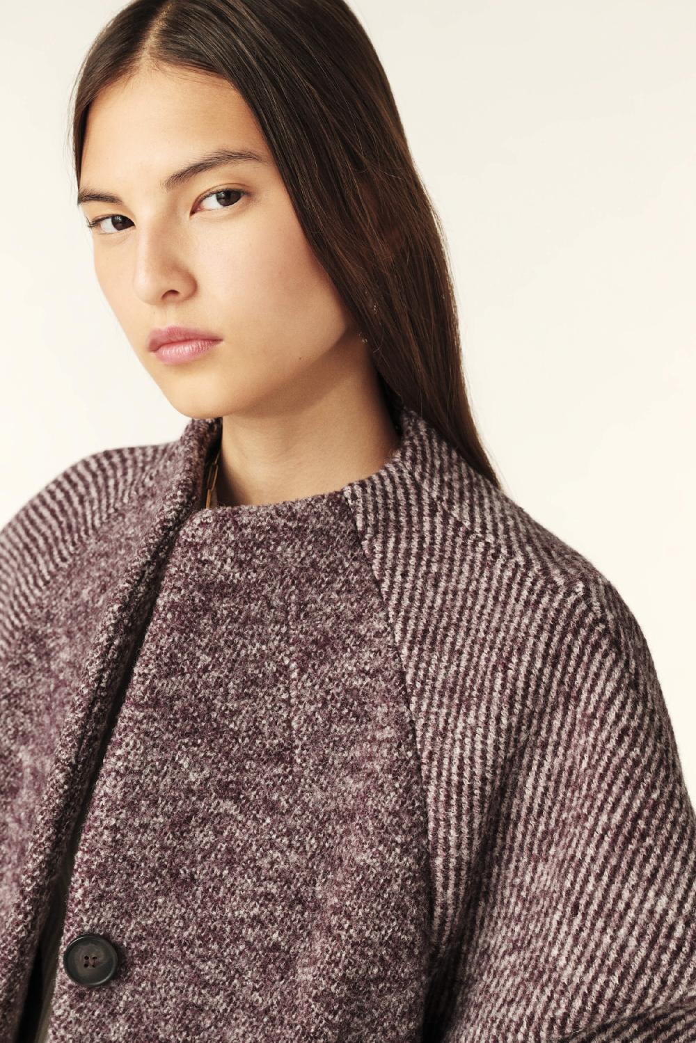 Ba&sh Manteau Trois Quart Candide Rouge