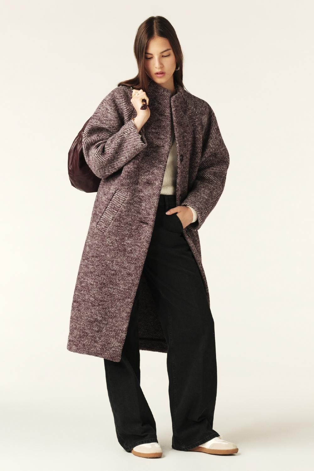 Ba&sh Manteau Trois Quart Candide Rouge