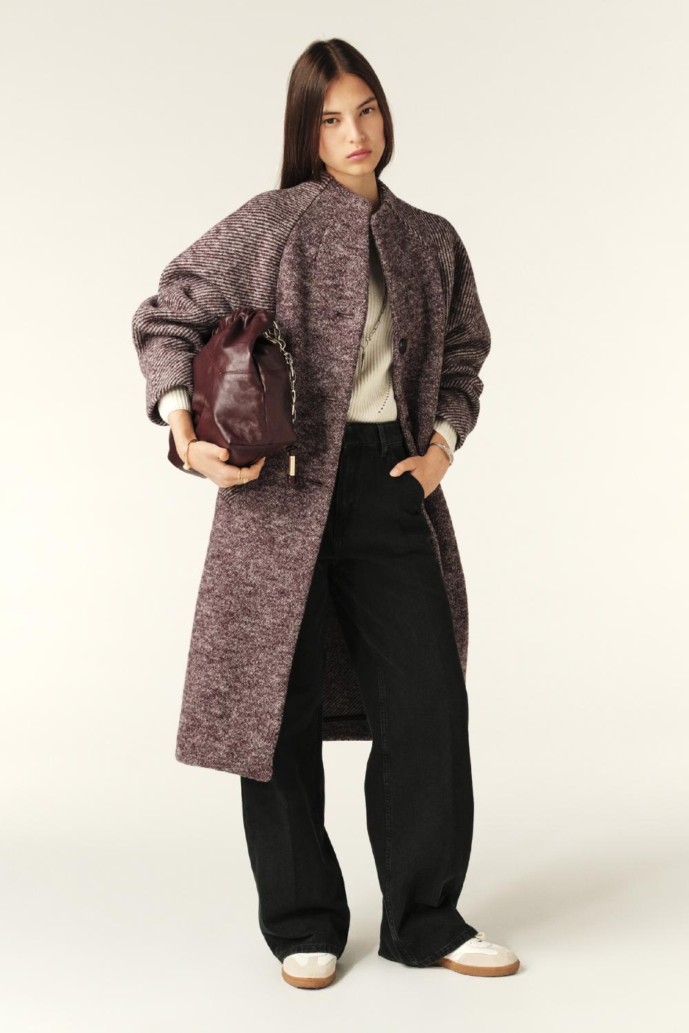 ba&sh Manteau Trois Quart Candide Rouge