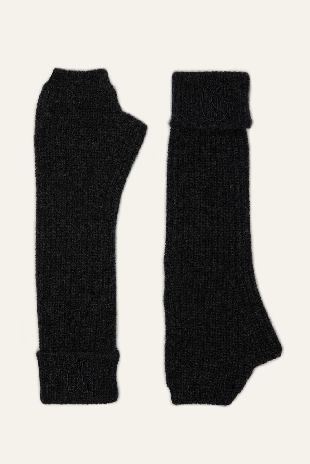 Ba&sh Mitaines Maille Fine Coon Gris