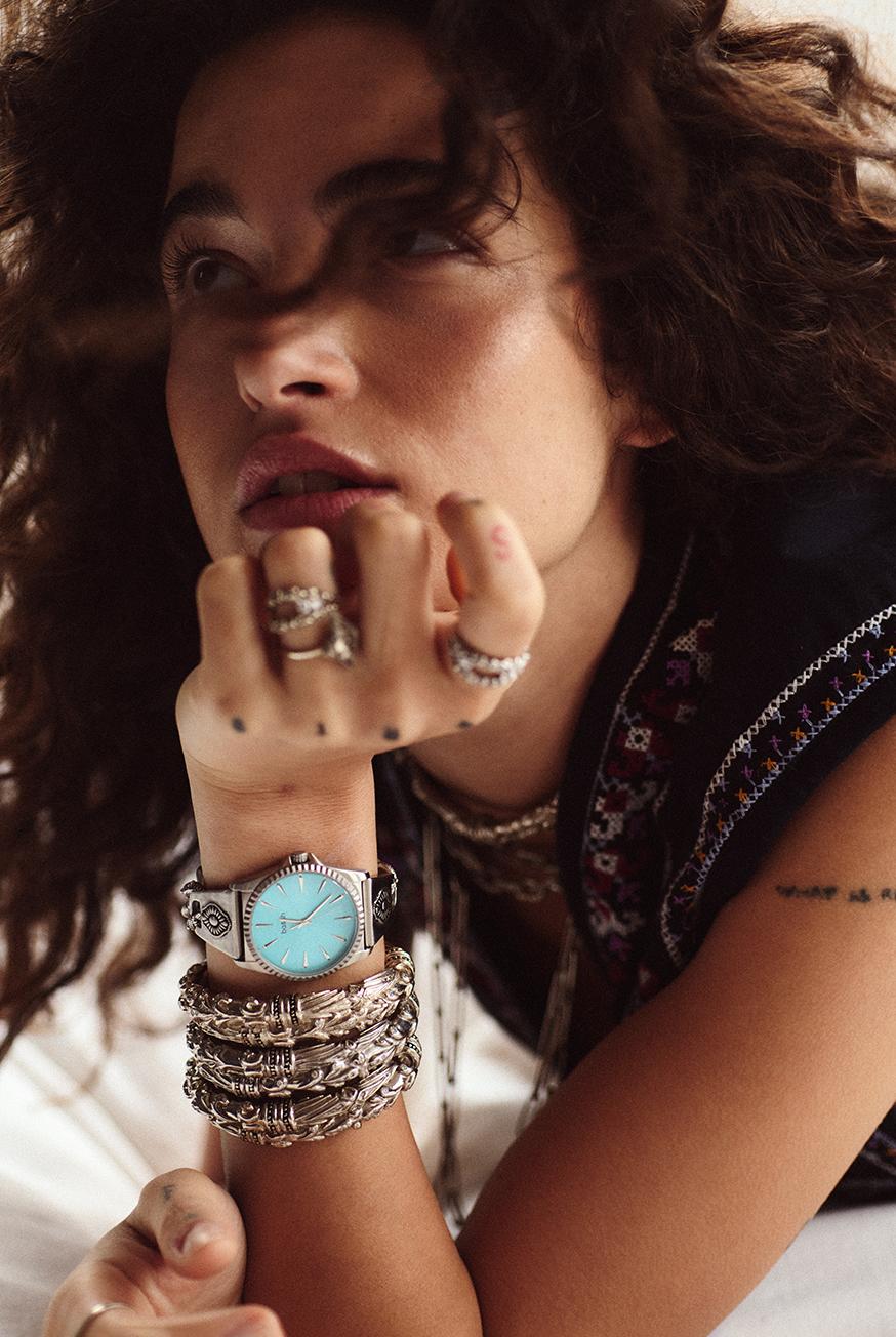 Ba&sh Montre Bijou Reset Bleu