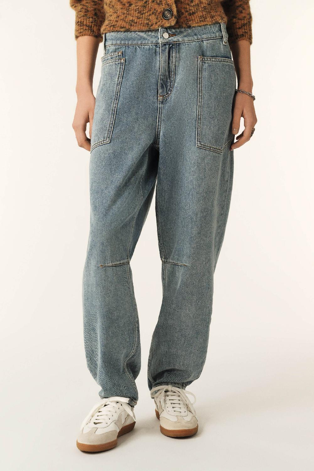 Ba&sh Pantalon Ample Avalon Bleu