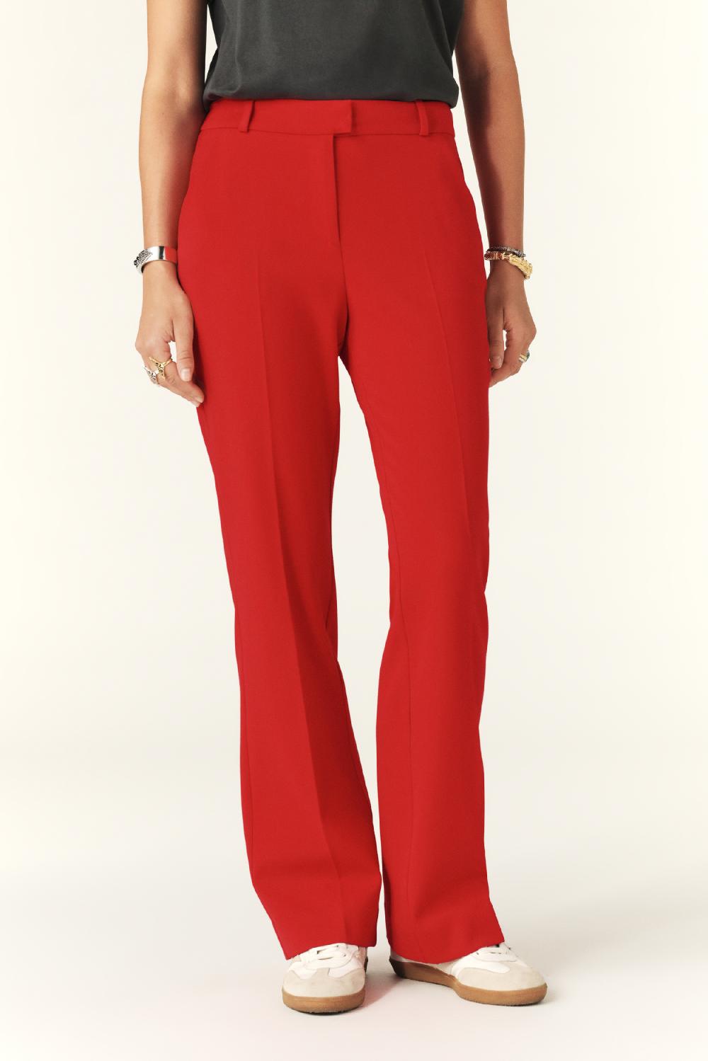 Ba&sh Pantalon Bootcut Caly Rouge