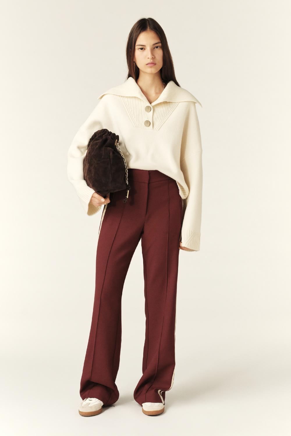 ba&sh Pantalon Bootcut Soda Rouge