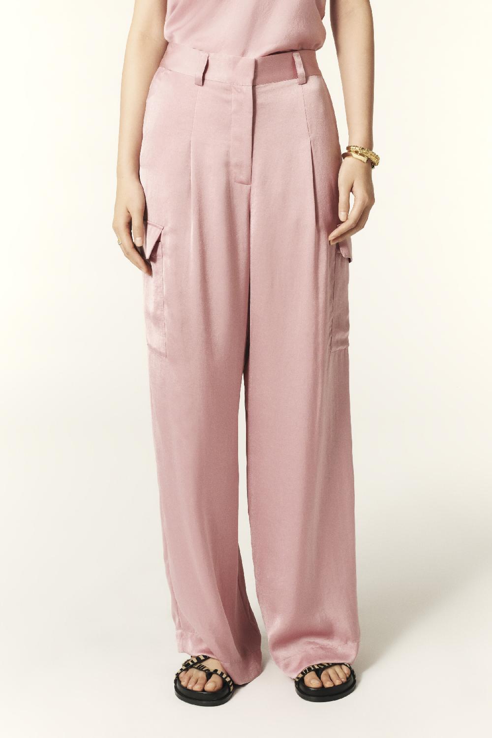 Ba&sh Pantalon Cargo Cary Vieux Rose