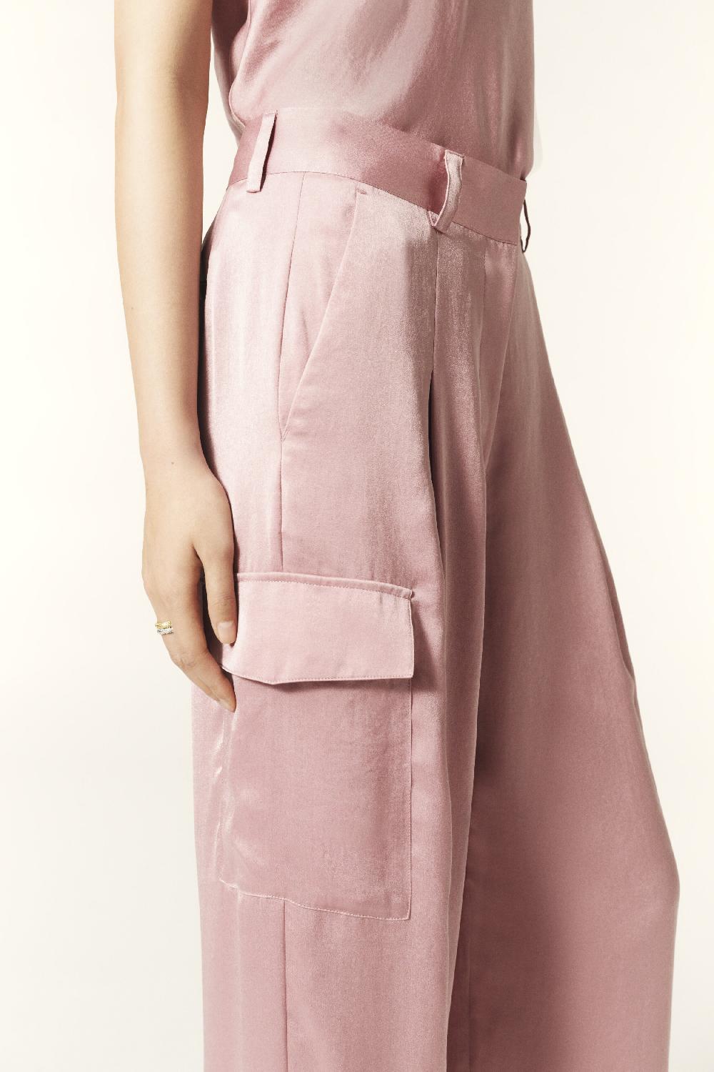 Ba&sh Pantalon Cargo Cary Vieux Rose