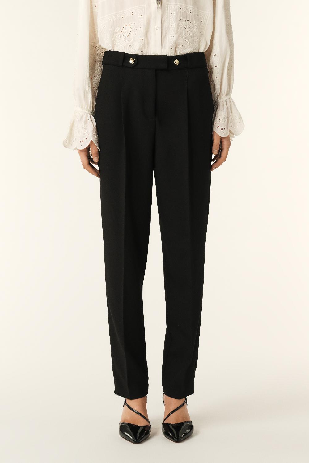 Ba&sh Pantalon Coupe Carotte Jude Noir