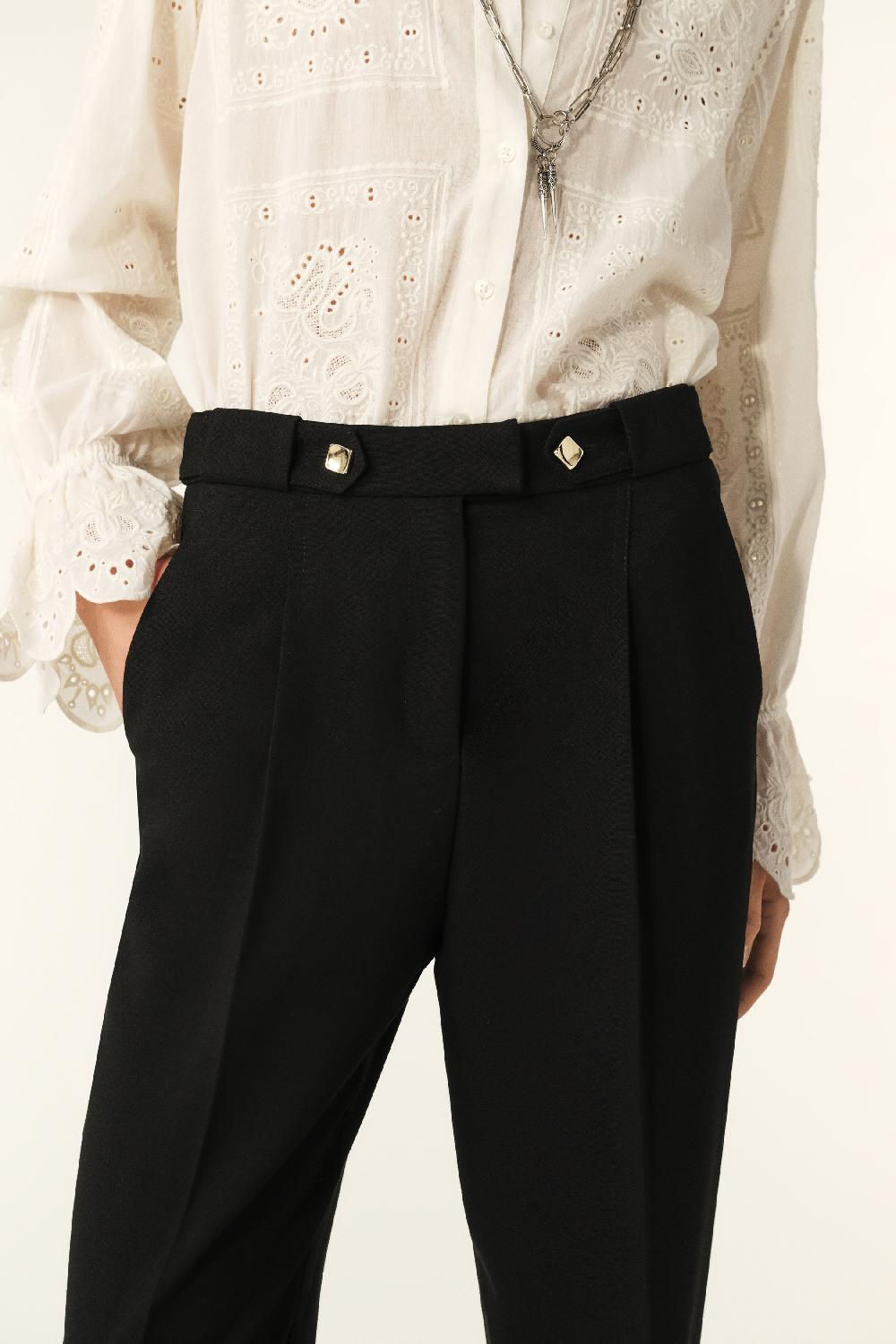 Ba&sh Pantalon Coupe Carotte Jude Noir