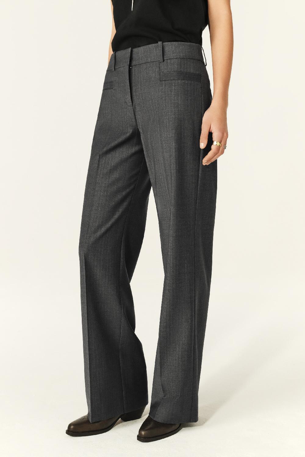 Ba&sh Pantalon Droit Pistachio Gris